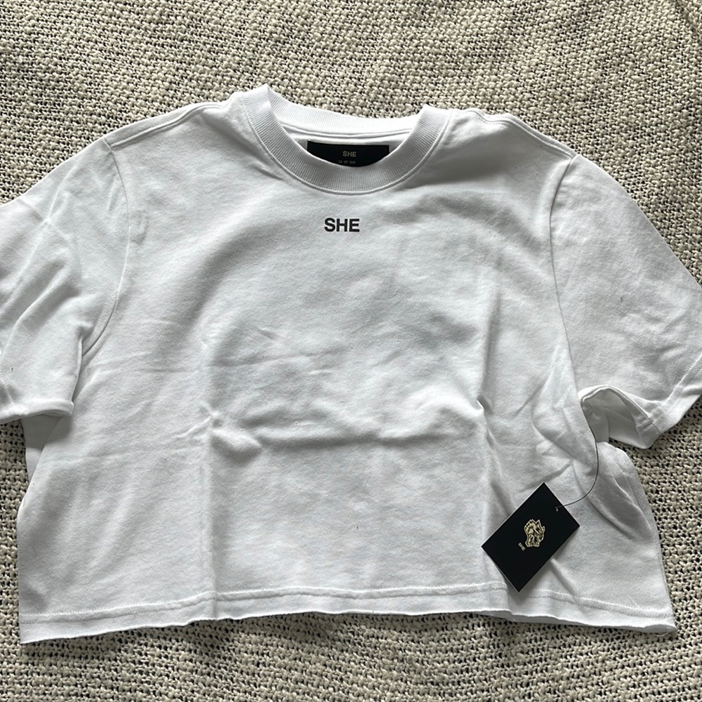 Darc Sport Respect Us cropped white tee